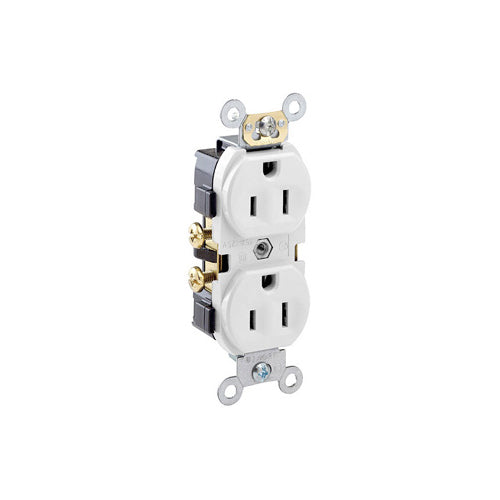 Leviton CR15-W 15-Amp, 125-Volt, Narrow Body Duplex Receptacle