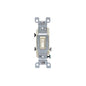 Leviton 1453-WCP 15 Amp, 120 Volt, Toggle Framed 3-Way AC Quiet Switch