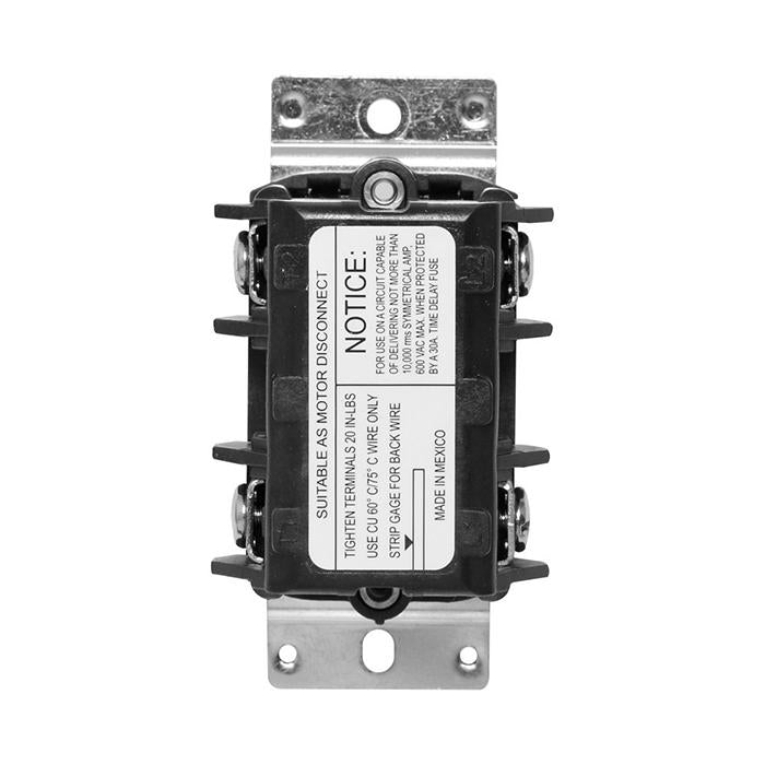 Leviton MS402-DS 40 Amp, 600 Volt, 2-Pole, Single-Phase Single Throw AC Manual Motor Controller