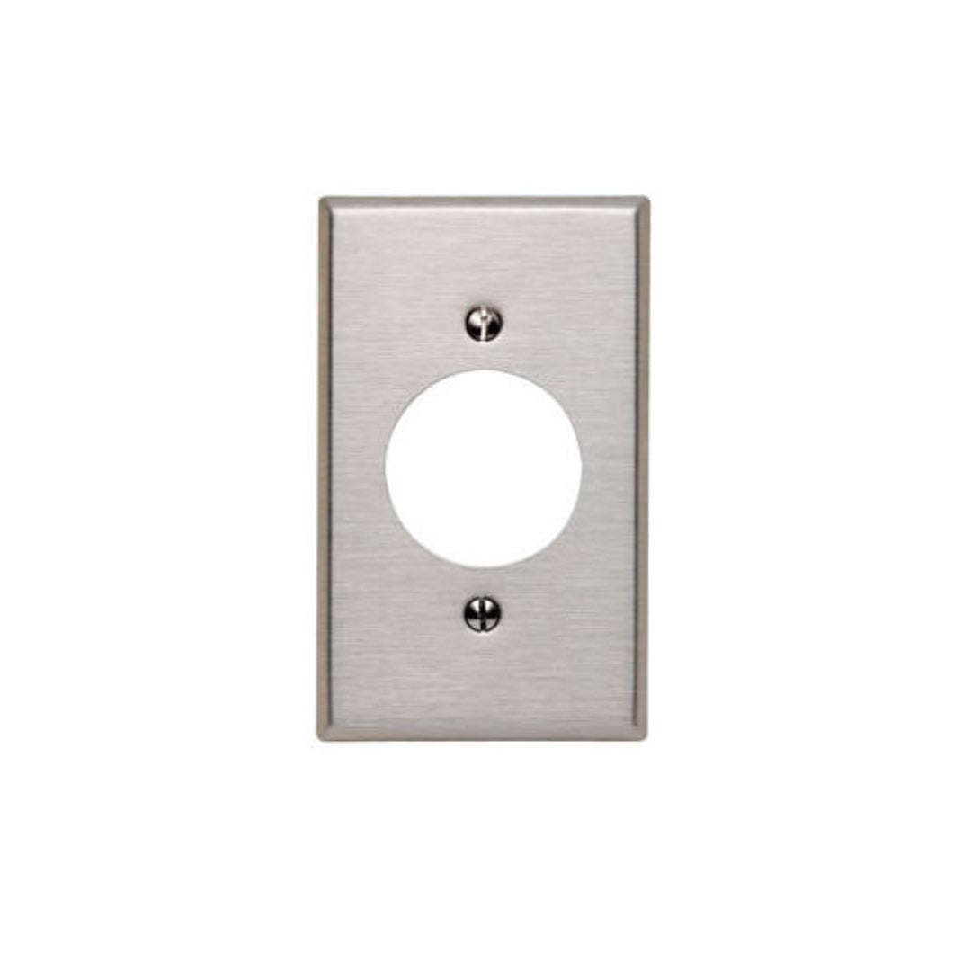 Leviton 84020-40 1-Gang Locking 1.60 Inch Dia. Device Receptacle Wallplate