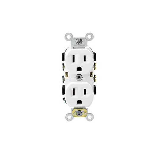 Leviton BR15-W 15 Amp Duplex Receptacle/Outlet, Commercial Grade