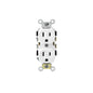 Leviton BR15-W 15 Amp Duplex Receptacle/Outlet, Commercial Grade