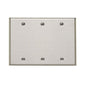 Leviton 84033-40 3-Gang Blank Device Wallplate, Standard Size, Non-Magnetic