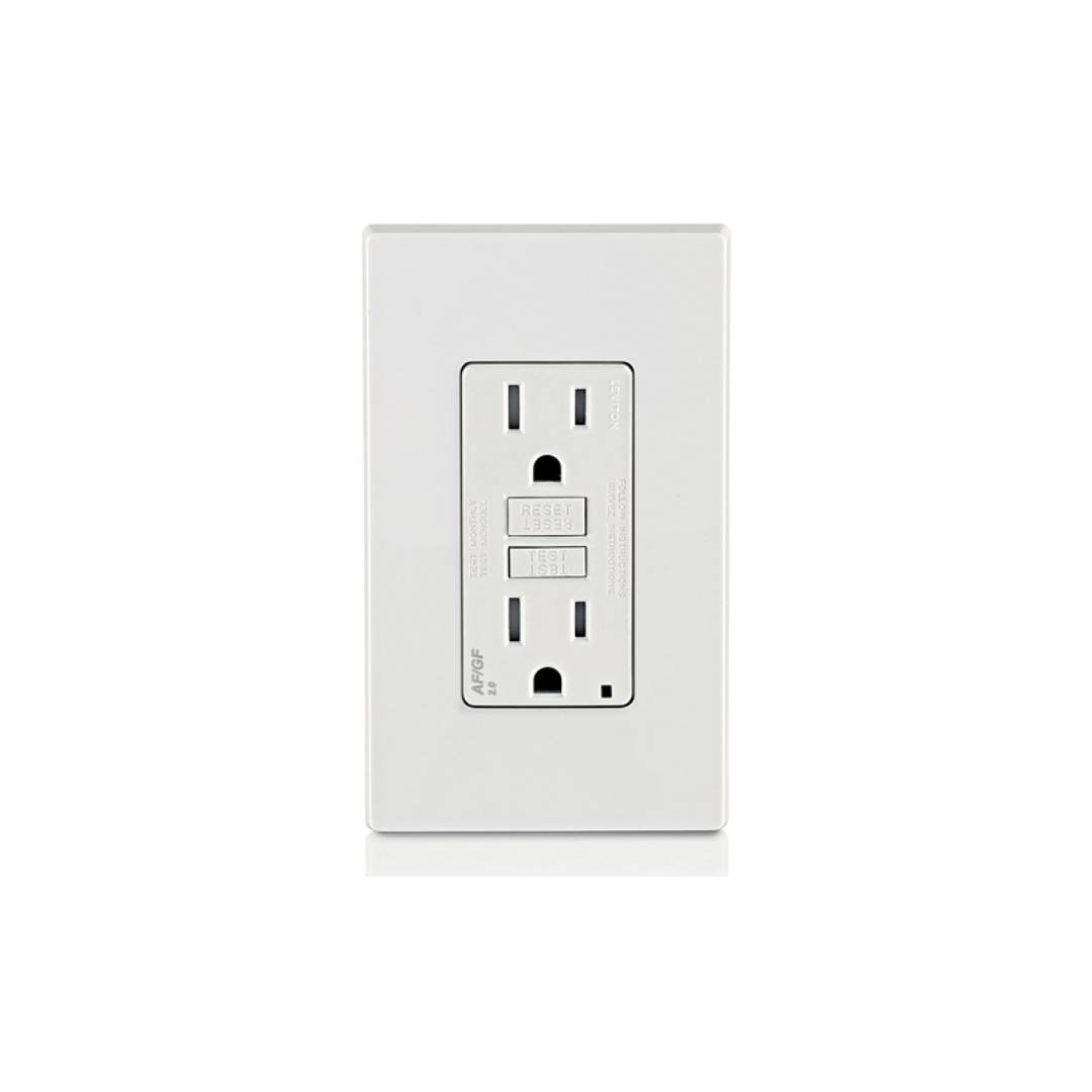 AGTR1-W 15 Amp, 125 Volt Dual Function AFCI/GFCI Receptacle