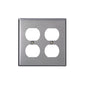 Leviton 84016-40 2-Gang Duplex Wallplate, Standard Size, Non-Magnetic Stainless