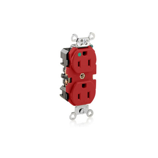 Leviton 8200-R Duplex Receptacle Outlet, Extra Heavy-Duty