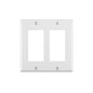 Leviton 80409-W 2-Gang Decora/GFCI Device Wallplate