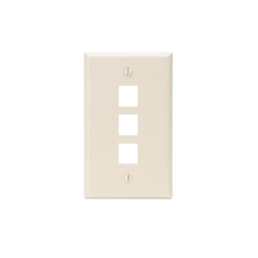Leviton 41080-3TP Single-Gang QUICKPORT Wallplates