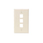 Leviton 41080-3TP Single-Gang QUICKPORT Wallplates