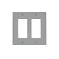 Leviton 80409-NGY Decora Wallplate, Standard Size, Gang 2