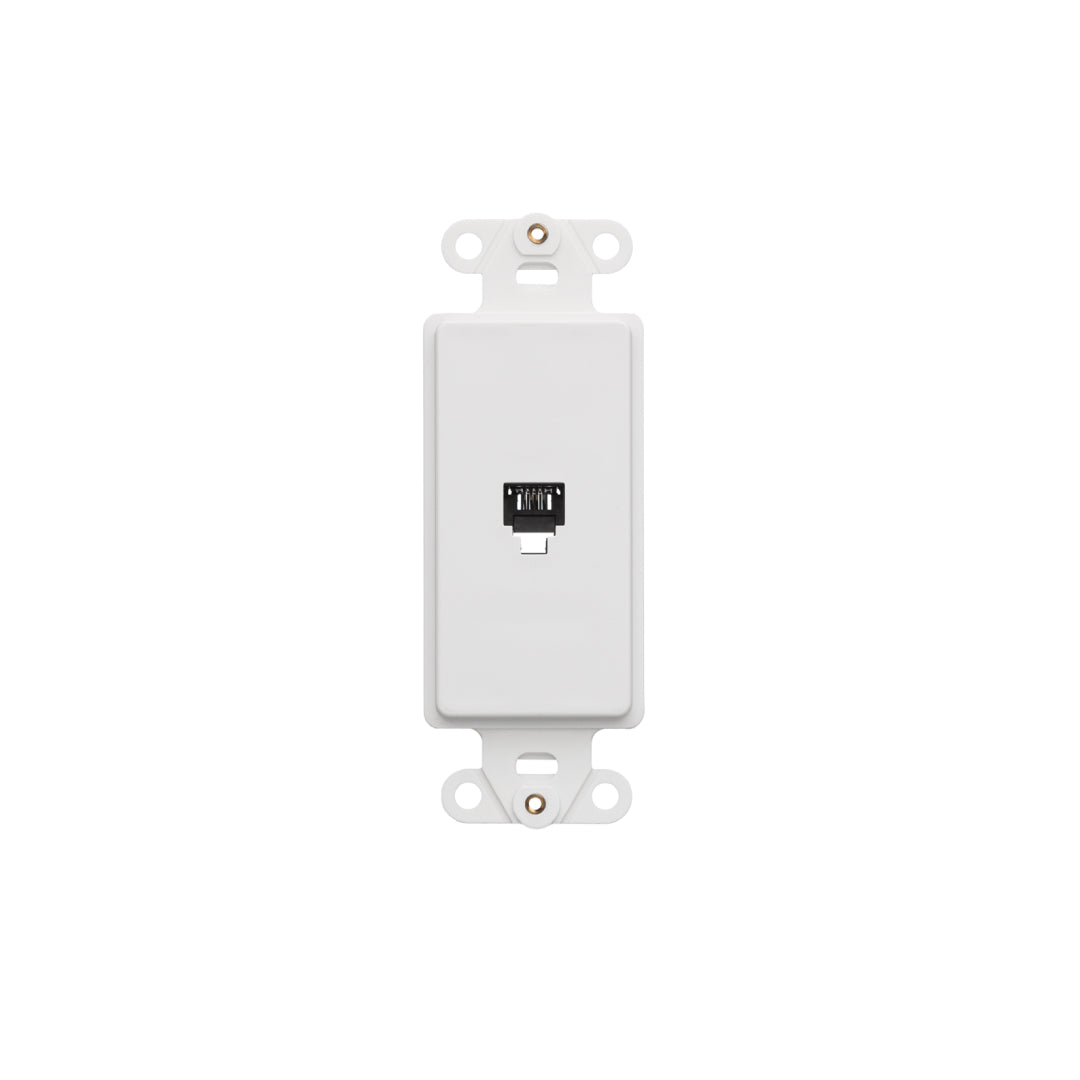 Leviton 40649-W 6P4C Screw Terminals, Decora Insert