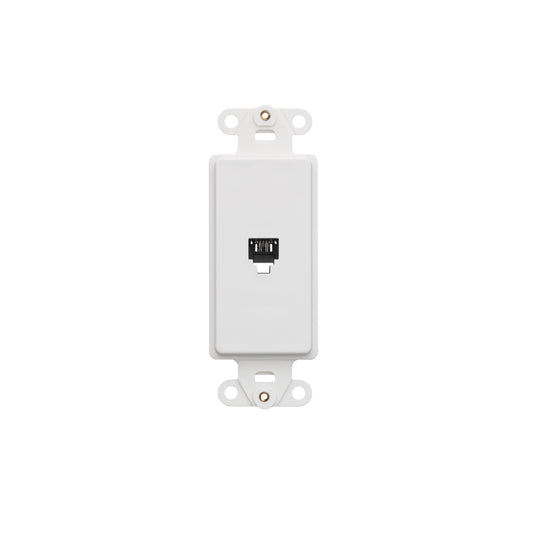 Leviton 40649-W 6P4C Screw Terminals, Decora Insert