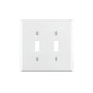 Leviton 80709-W 2-Gang Toggle Device Switch Wallplate