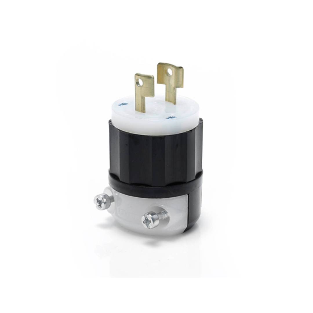 Leviton 7545-C Locking Plug, 15 Amp, 125 Volt, Industrial Grade