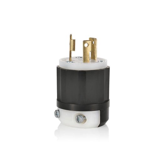 Leviton 2311 20 Amp, 125 Volt, NEMA L5-20P, 2P, 3W, Locking Plug, Industrial Grade, Grounding