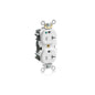 Leviton M8300-HW 20 Amp, 125 Volt, Narrow Body Duplex Receptacle