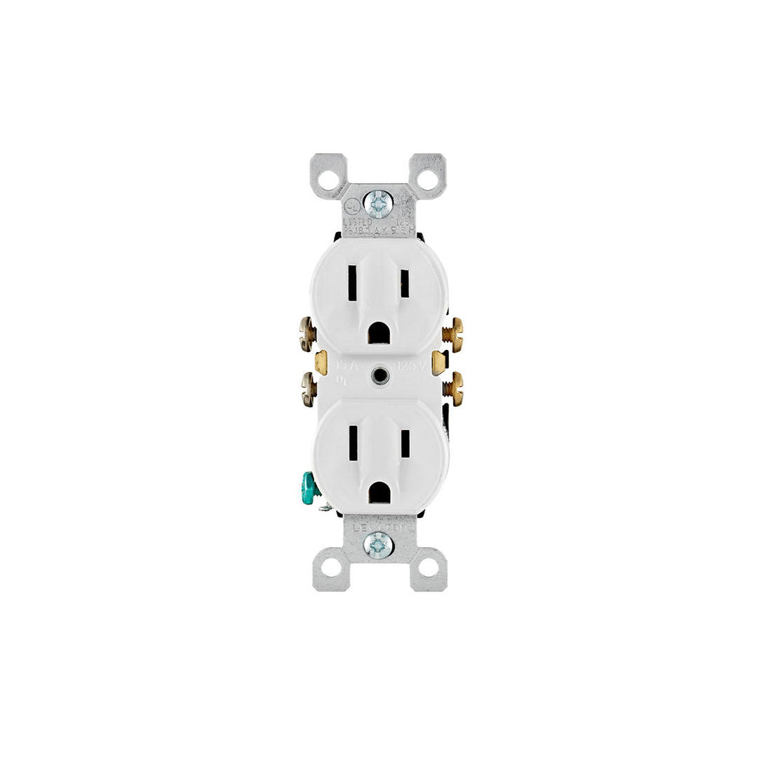 Leviton 5320-WCP 15 Amp, 125 Volt, Duplex Receptacle