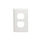 Leviton 88003 1-Gang Duplex Outlet/Receptacle Wallplate, Standard Size, Thermoset, White