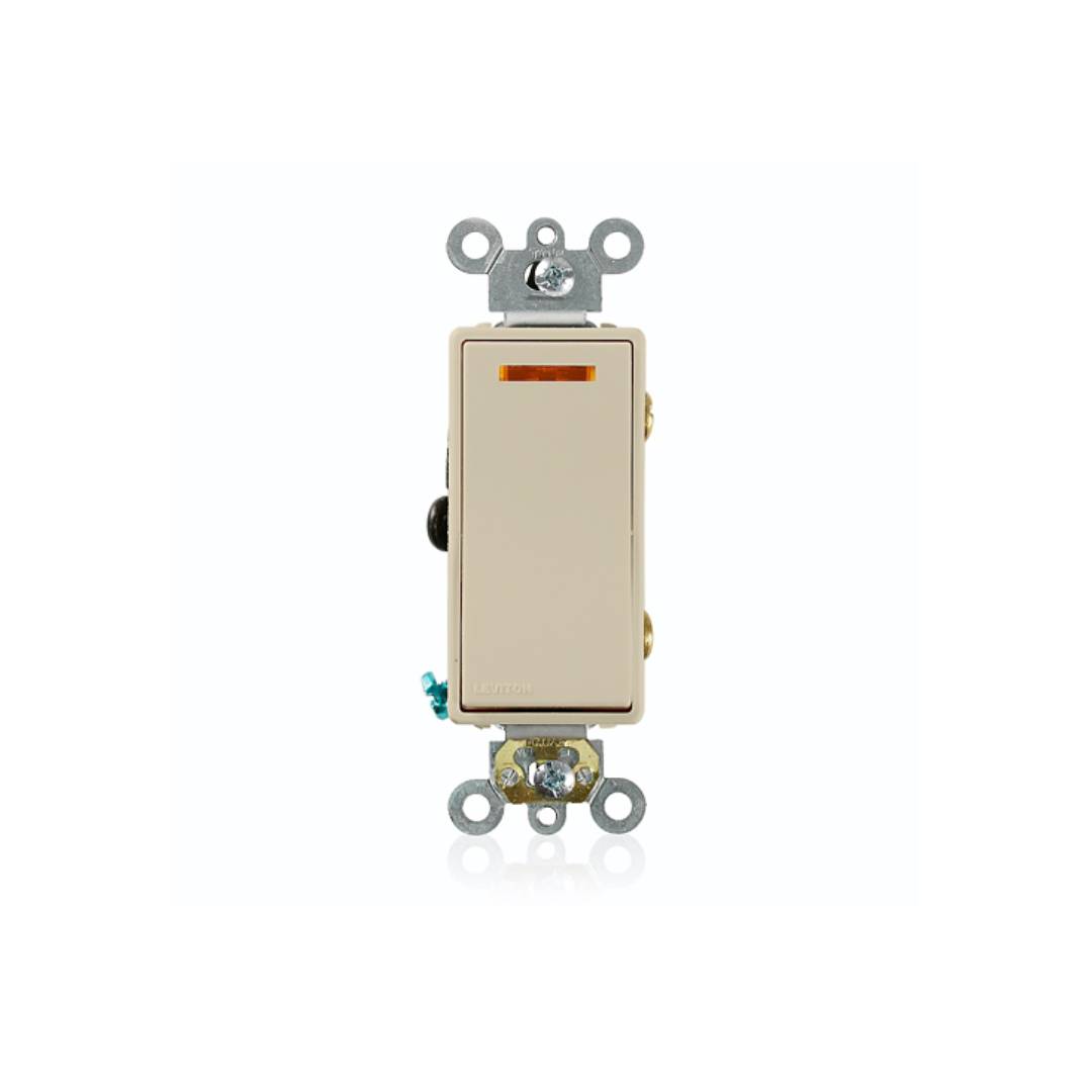 Leviton 5633-2I 20 Amp, 120 Volt, Decora Plus Rocker Lighted Handle