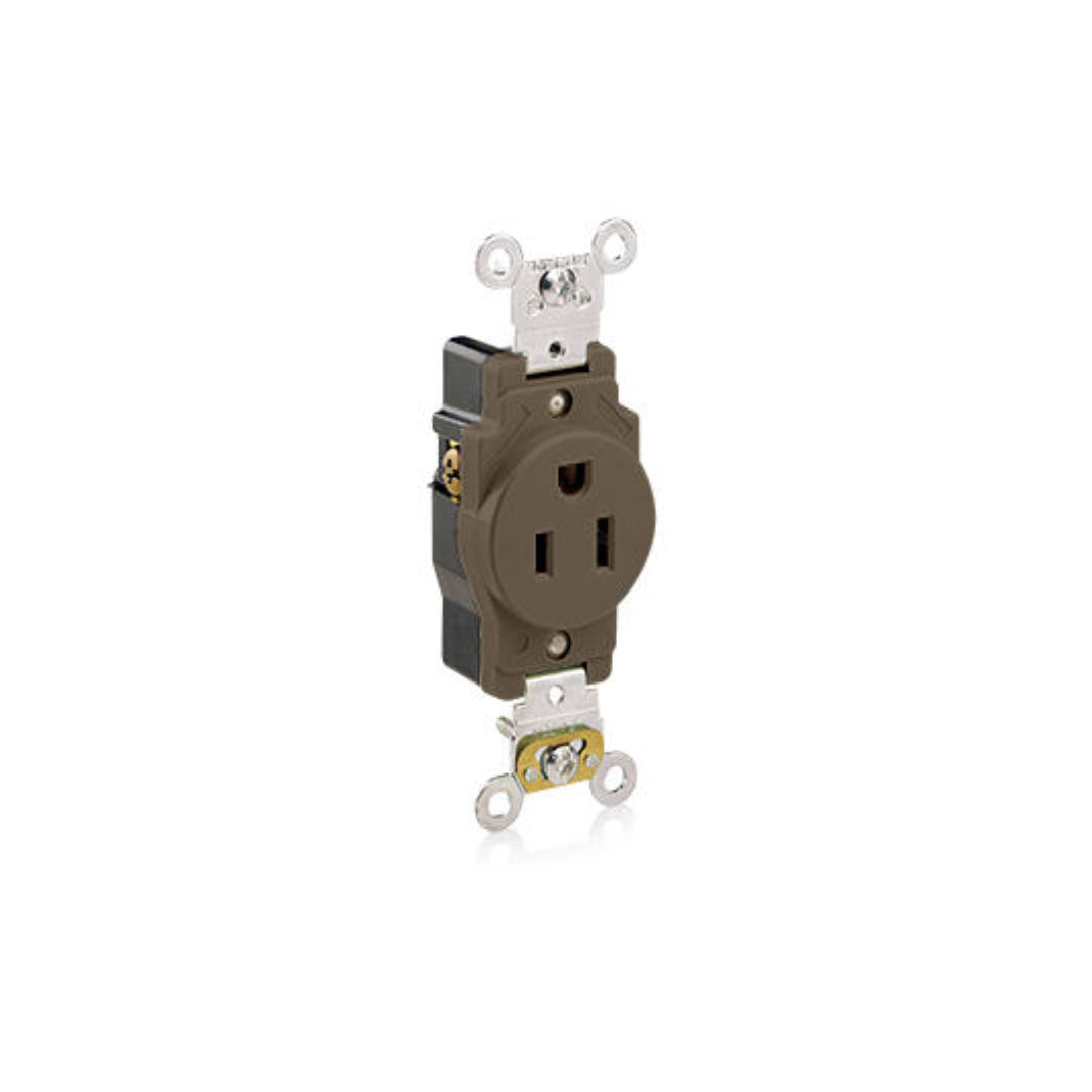 Leviton 5261 15 Amp Single Receptacle/Outlet, Industrial Grade