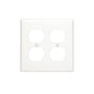 Leviton 80716-W 2-Gang Duplex Outlet/Receptacle Wallplate, Standard Size
