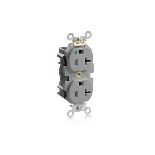 Leviton M8300-HGY Lev-Lok Duplex Receptacle Outlet