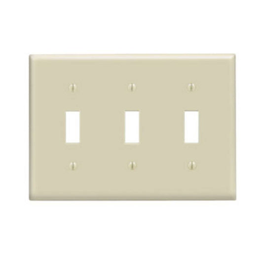 Leviton 86011 3-Gang Toggle Device Switch Wallplate