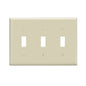 Leviton 86011 3-Gang Toggle Device Switch Wallplate