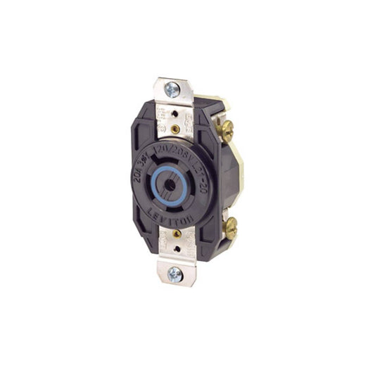 Leviton 2510 20 Amp, 120/208 Volt, Flush Mount Locking Receptacle