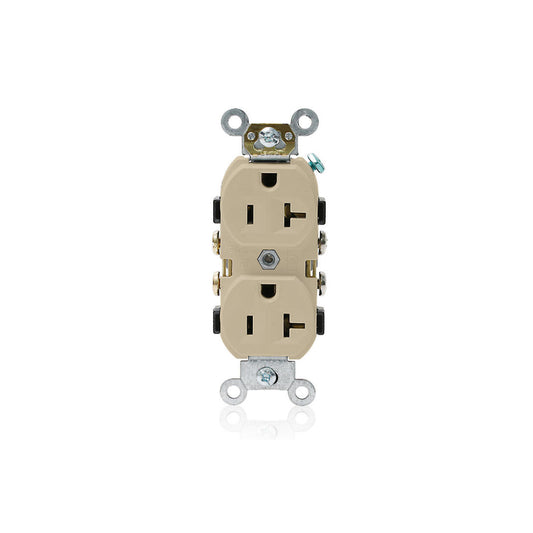 Leviton CR20-I 20-Amp, 125-Volt, Narrow Body Duplex Receptacle