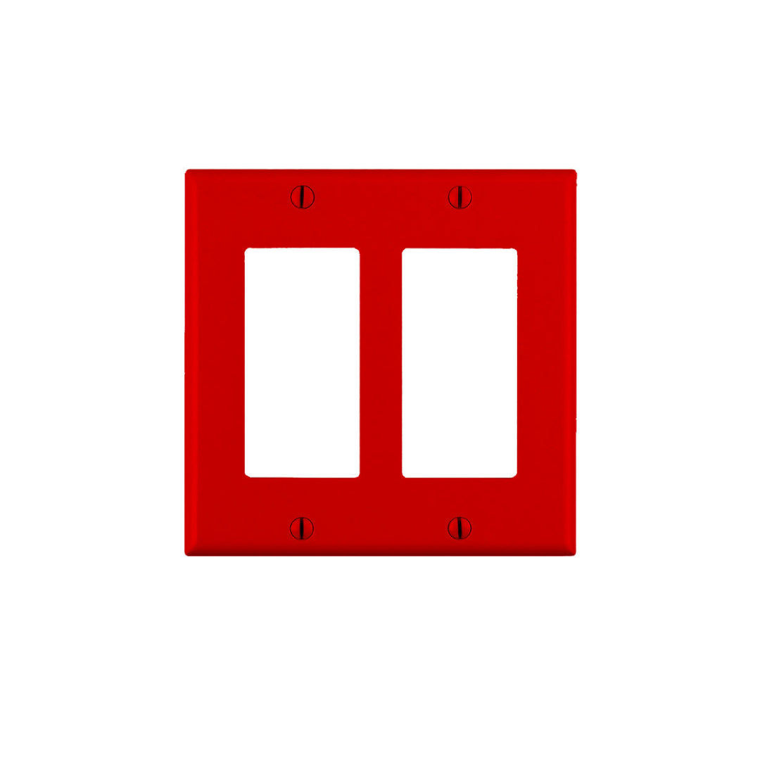 Leviton 80409-NR 2-Gang Decora/GFCI Device Wallplate