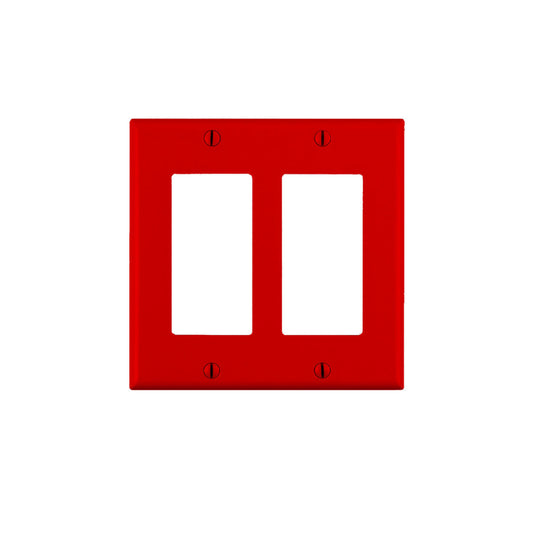 Leviton 80409-NR 2-Gang Decora/GFCI Device Wallplate
