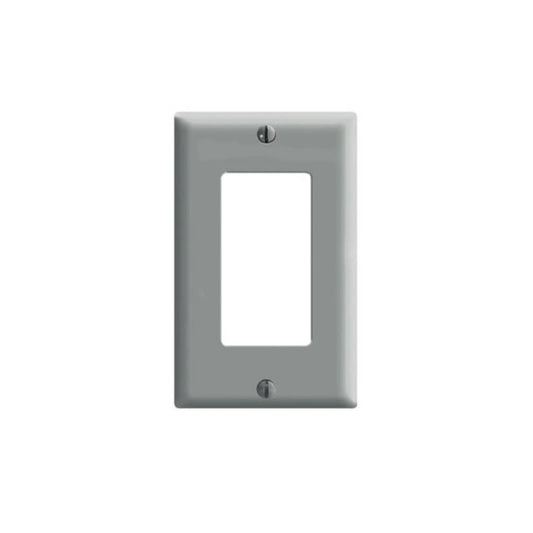 Leviton 80401-GY 1-Gang Decora/GFCI Device Decora Wallplate/Faceplate