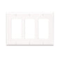Leviton 80411-NW 3-Gang Decora/GFCI Device Decora Wallplate