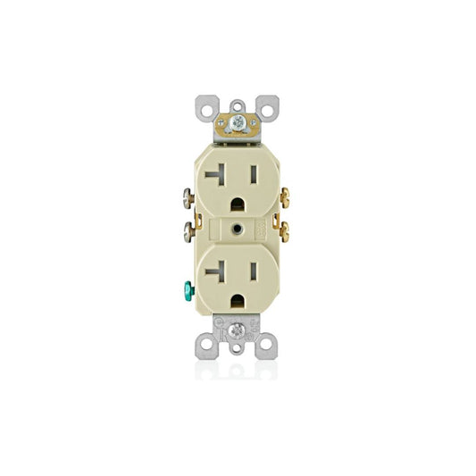 Leviton T5820-I 20 Amp, 125 Volt, NEMA: 5-20R, Pole: 2, 3-Wire, Tamper-Resistant, Duplex Receptacle/Outlet