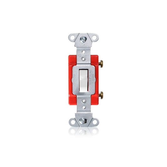 Leviton 18221-W Single-Pole Toggle Switch, Heavy-Duty