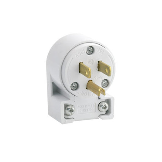 Leviton 515AN Commercial Grade Straight Blade Polarized Angle Plug