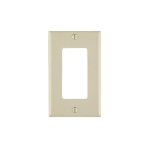 Leviton 80401-NT 1-Gang Decora/GFCI Device Wallplate, Standard Size, Thermoplast