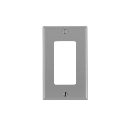 Leviton 80401-NGY 1-Gang Decora/GFCI Device Decora Wallplate/Faceplate