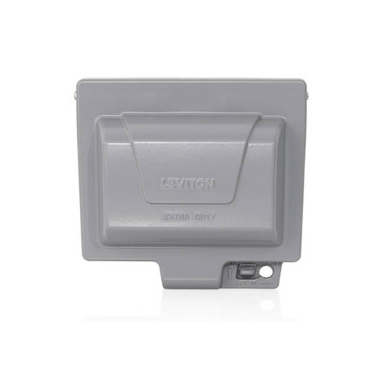 Leviton IUM1H-GY 1-Gang Weatherproof Cover, Aluminum