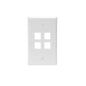 Leviton 41080-4WP Single-Gang QUICKPORT Wallplates