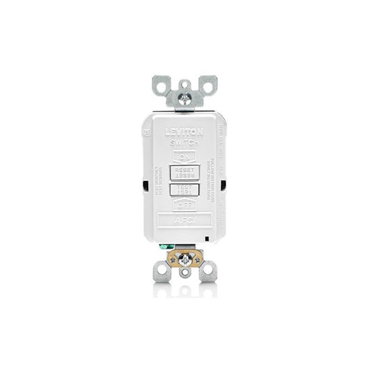 Leviton AFRBF-W SmartlockPro, AFCI, Blank Face Receptacle Outlet