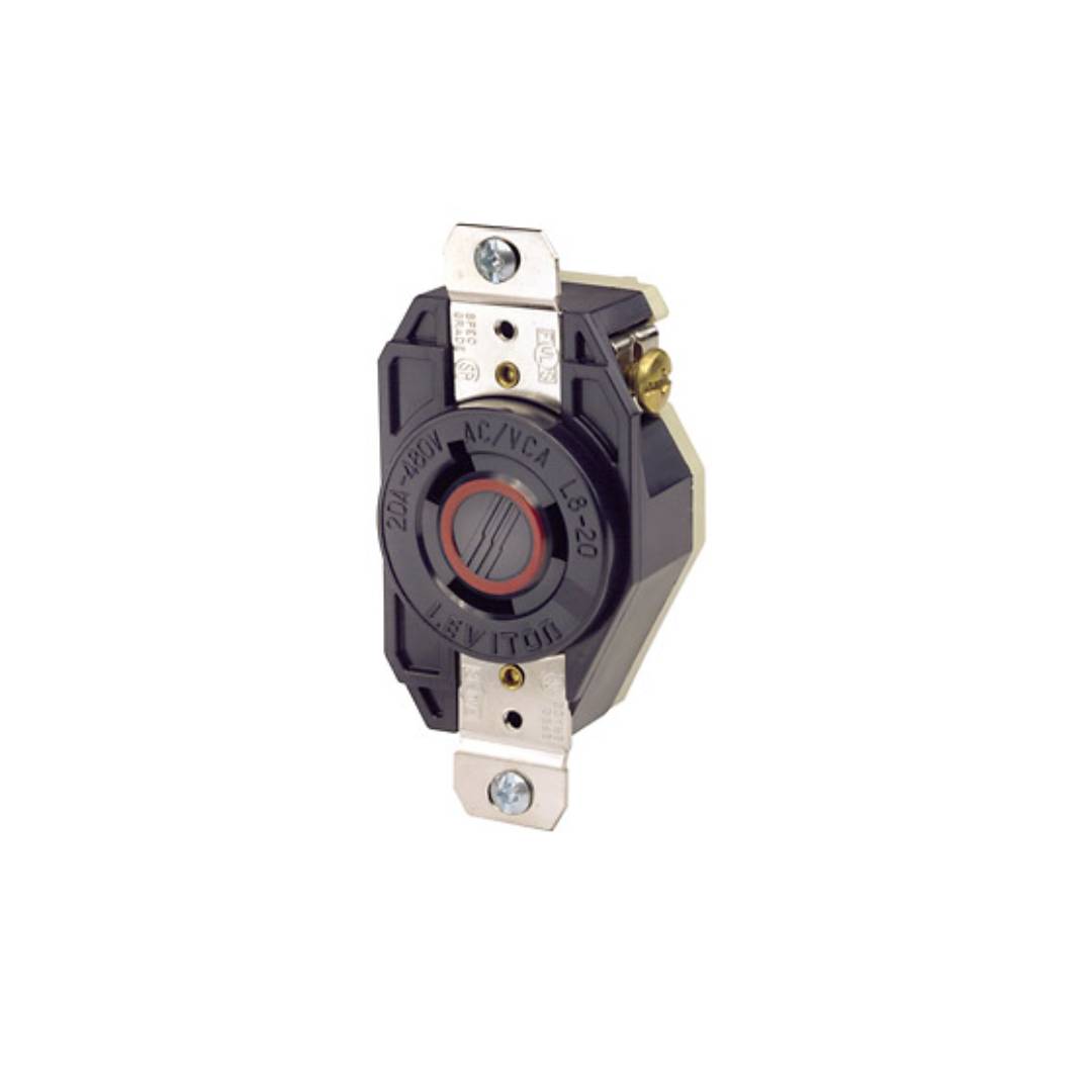 Leviton 2340 20 Amp, 480 Volt, Flush Mount Locking Receptacle