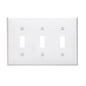 Leviton 80711-W 3-Gang Toggle Device Switch Wallplate