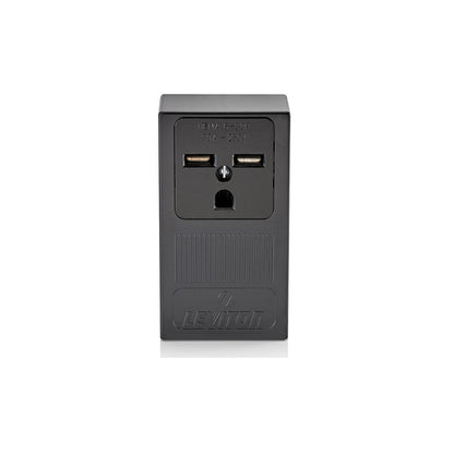 Leviton 5376 30 Amp, 250 Volt, 2P, 3W, Surface Mtg Receptacle, Straight Blade