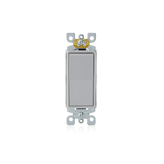 Leviton 5601-P2G 15 Amp Decora Single-Pole Switch, Self-Grounding