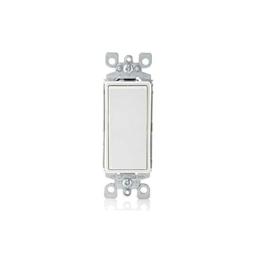 Leviton 5601-2W 15 Amp Decora Single-Pole Switch, Grounding - White