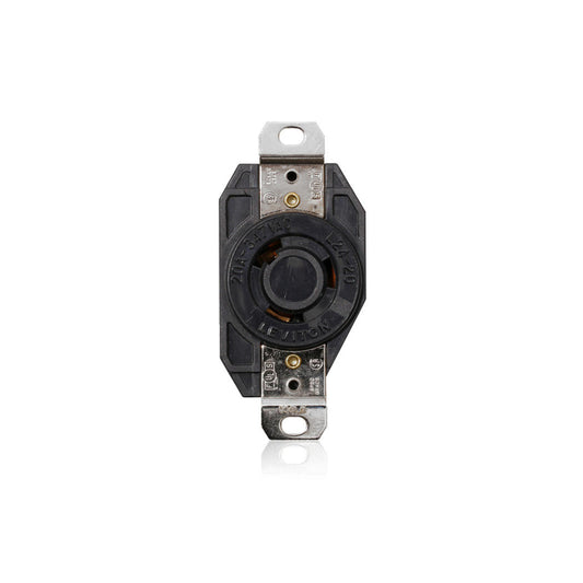 Leviton 3720 Flush Mounting Locking Receptacle, 20 Amp, 347 Volt