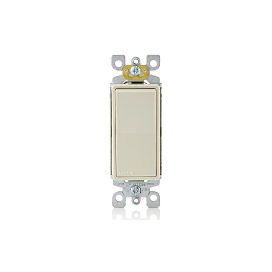 Leviton 5601-P2T 15 Amp Decora Single-Pole Switch, Self-Grounding
