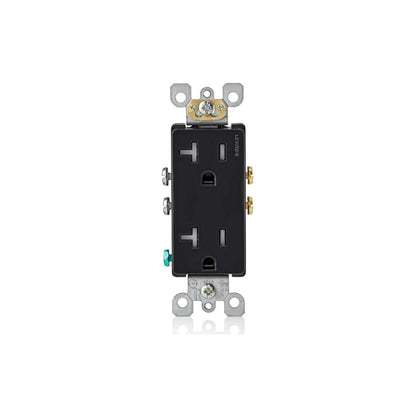 Leviton T5825-E 20 Amp Decora Tamper-Resistant Duplex Outlet/Receptacle